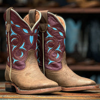 Tanner Mark Bingham Kids Boots in Crackle Honey