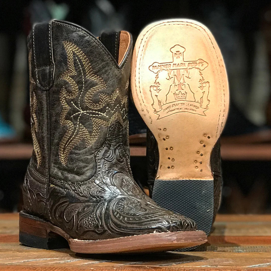 Tanner Mark Kids Archer Tooled Western Boots