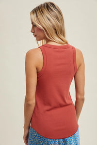 Women's Crew Neck Ribbed Knit Tank Top (Available in 12 Color Options!)