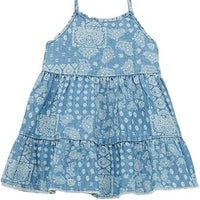 Wrangler Baby & Toddler Girl's Sleeveless Paisley Dress in Denim