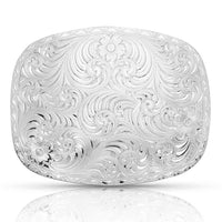 Grand Cowboy Silver Belt Buckle By Montana Silversmiths