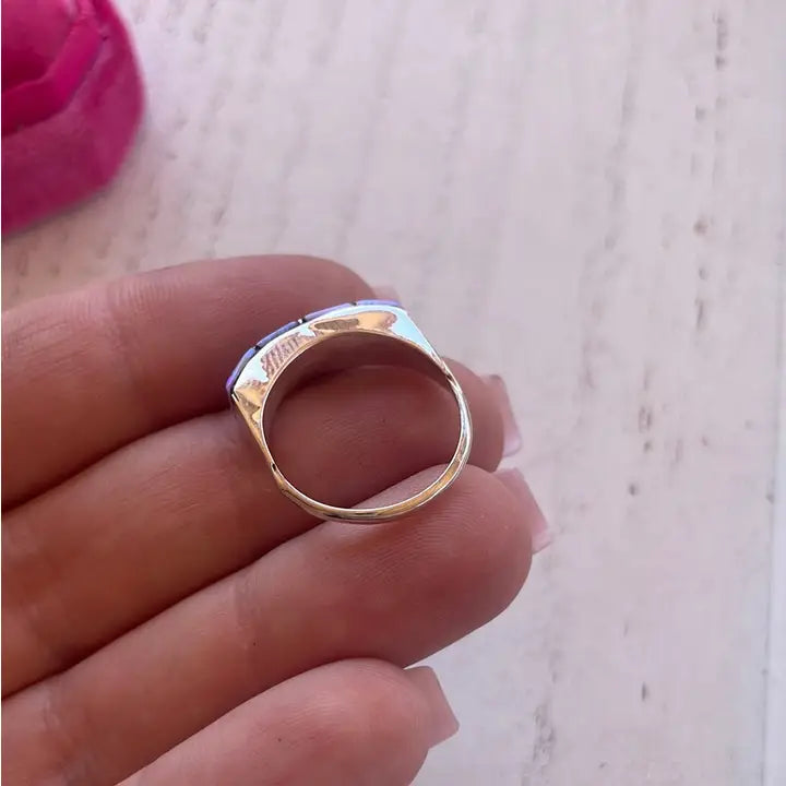 Sterling Silver Pink Stackable Ring