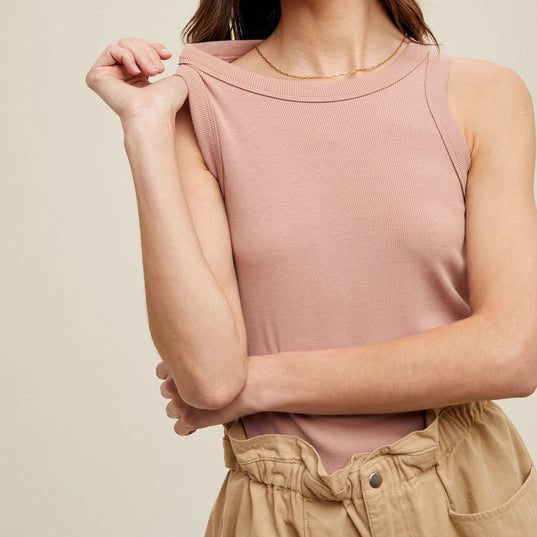 Women's Crew Neck Ribbed Knit Tank Top (Available in 12 Color Options!)