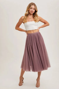 Women's Tulle Midi Skirt (Available in Three Colors)