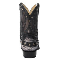 Corral Men's Natural Python Snip Toe Boot in Black