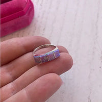Sterling Silver Pink Stackable Ring