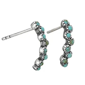 Turquoise Strand Sterling Silver Studs