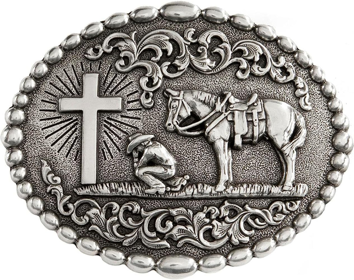 Nocona Cowboy Prayer Belt Buckle
