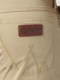 Wrangler Retro Men's Slim Fit Straight Twill Pant- Fawn