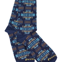 Pendleton Chief Joseph Wool Crew Socks in Blue