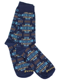Pendleton Chief Joseph Wool Crew Socks in Blue