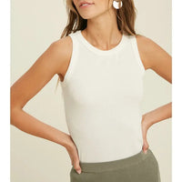 Women's Crew Neck Ribbed Knit Tank Top (Available in 12 Color Options!)