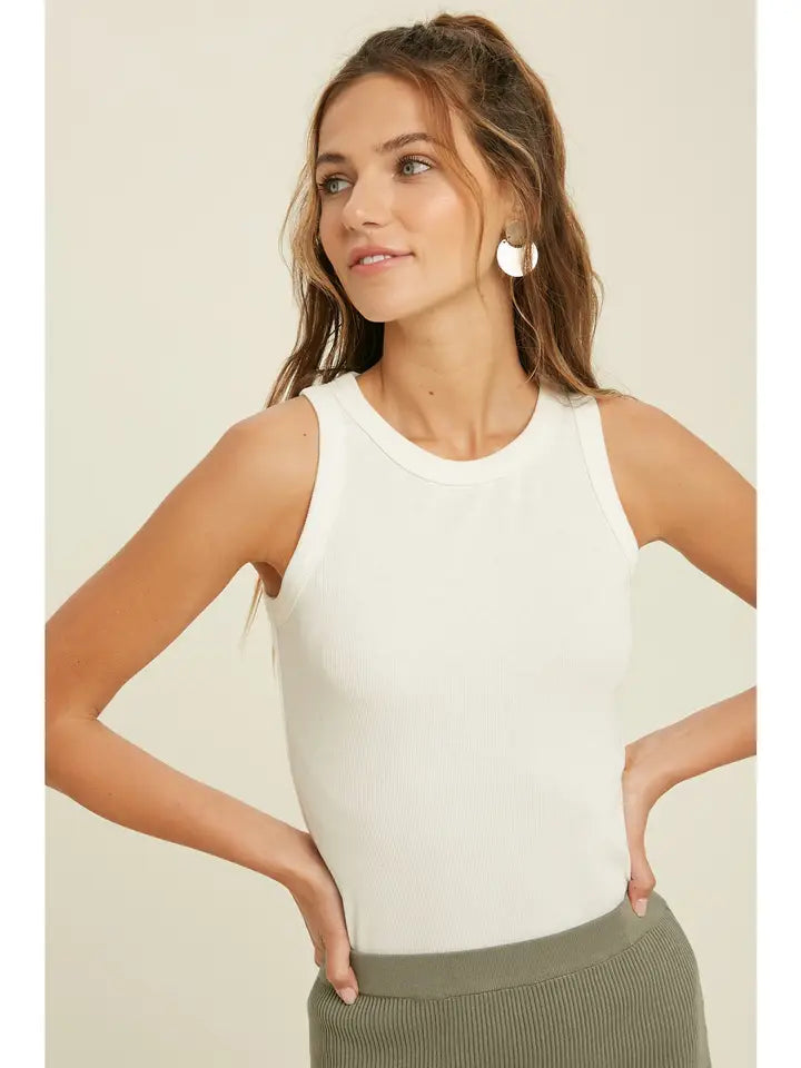 Women's Crew Neck Ribbed Knit Tank Top (Available in 12 Color Options!)