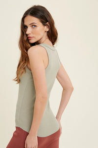 Women's Crew Neck Ribbed Knit Tank Top (Available in 12 Color Options!)