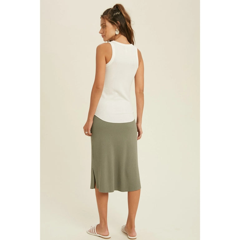 Women's Crew Neck Ribbed Knit Tank Top (Available in 12 Color Options!)