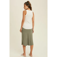 Women's Crew Neck Ribbed Knit Tank Top (Available in 12 Color Options!)