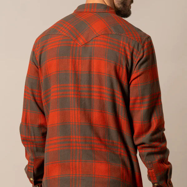 Kimes Ranch Men's L/S Biggie Flannel in Brick Red