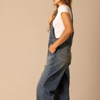Kimes Ranch Women's Billy Overalls in Dark Wash