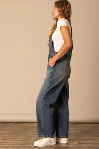 Kimes Ranch Women's Billy Overalls in Dark Wash