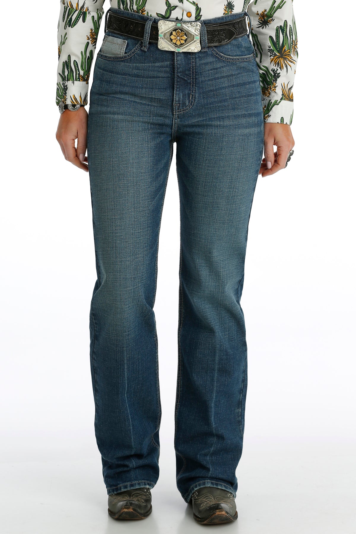 Cruel Women's Skylar Sky-High Rise Bootcut in Indigo Dark Stone Wash