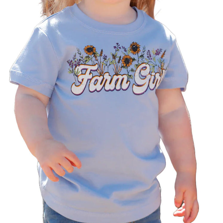 Cruel Girl's Toddler Farm Girl Graphic Tee in Lilac