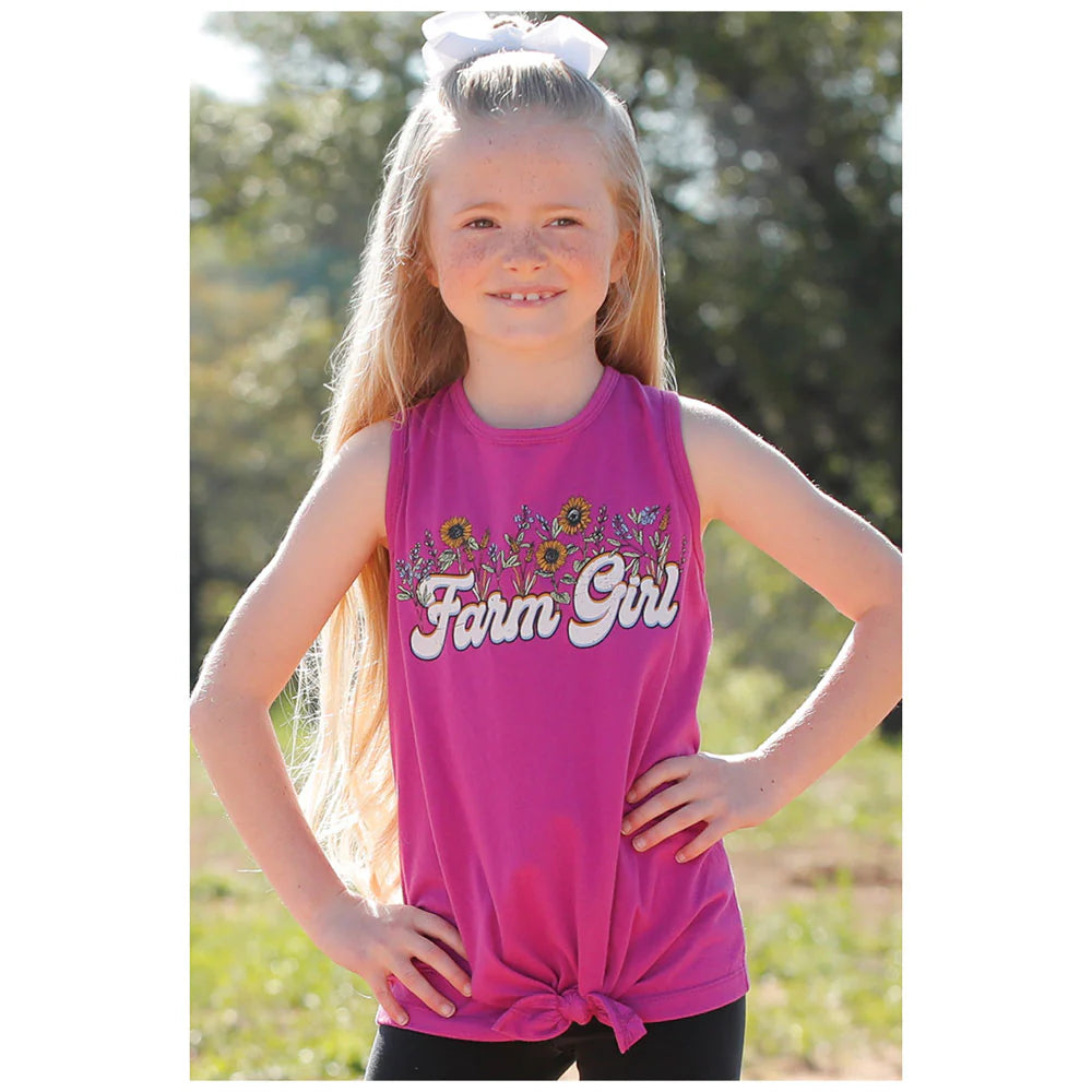 Cruel Girl's Farm Girl Tank Top in Pink