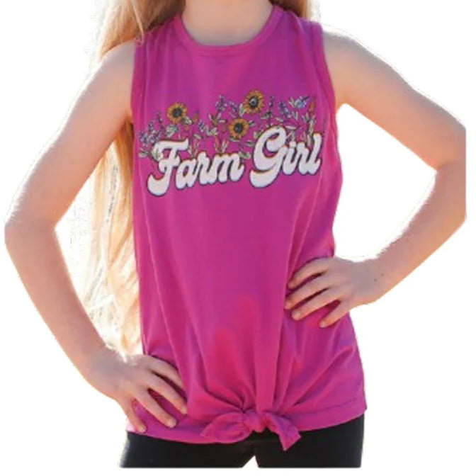 Cruel Girl's Farm Girl Tank Top in Pink