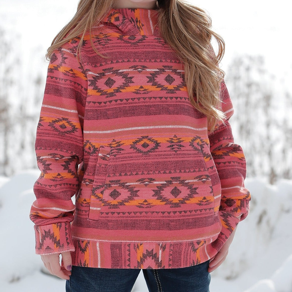 Cruel Girl's Southwestern Print Hoodie