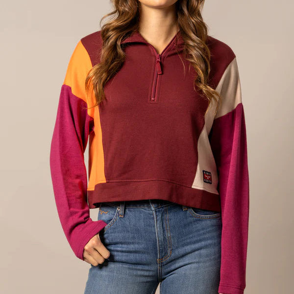 Kimes Ranch Women's Cami Cropped Sweater in Maroon