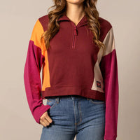 Kimes Ranch Women's Cami Cropped Sweater in Maroon