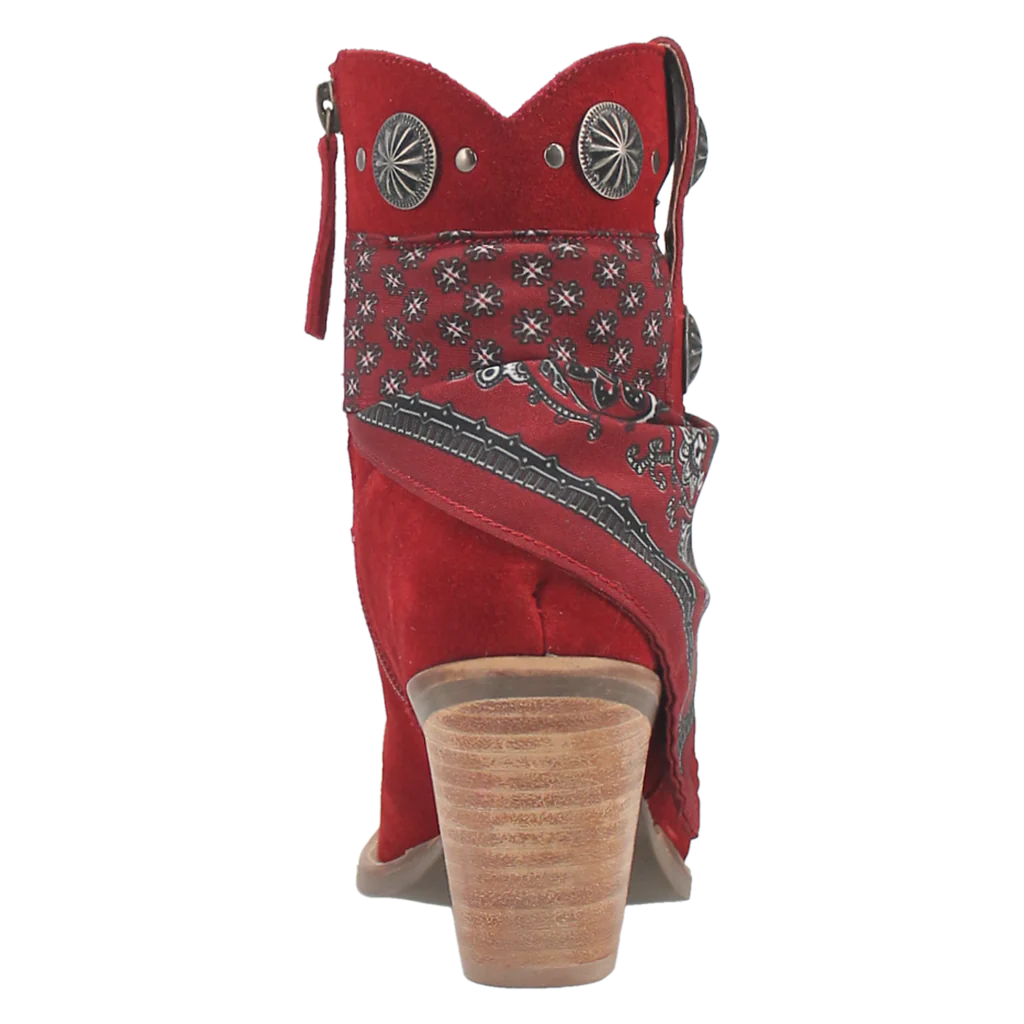 Dingo Women's Bandida Red Suede Leather Bootie