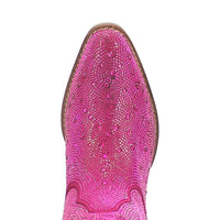 Dingo Women's Rhinestone Cowgirl Western Booties in Fuchsia