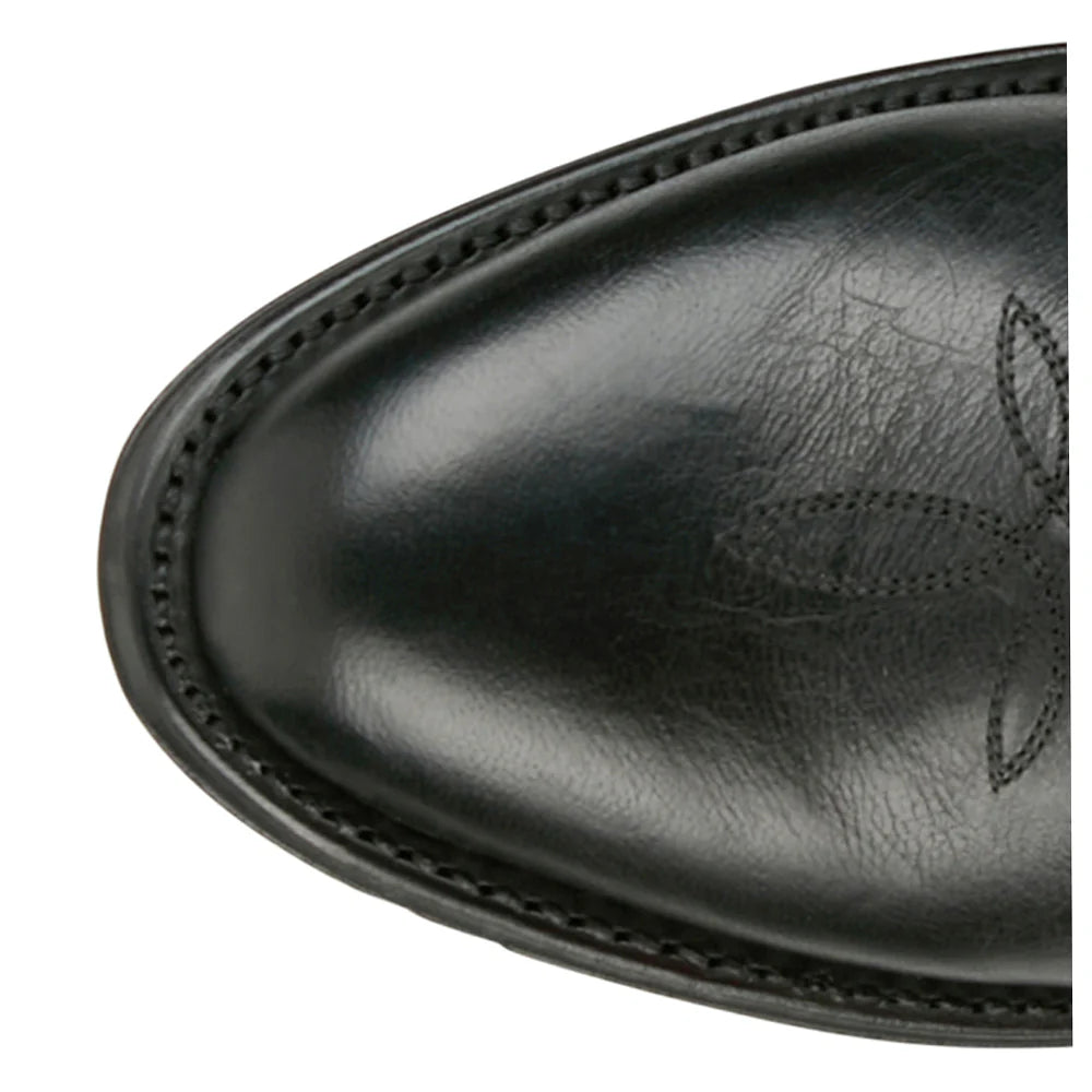 Tony Lama Men's Marco Round Toe Goat Leather Boot in Black