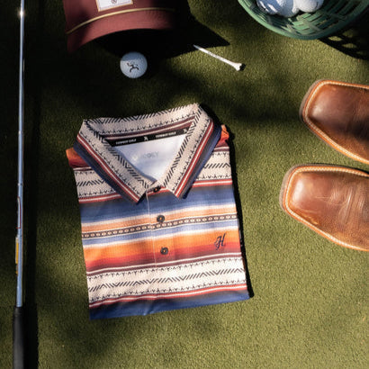 Hooey Men's "The Weekender" Short Sleeve Multicolored Serape Golf Polo