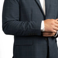 Cinch Men's Navy Plaid Sport Coat