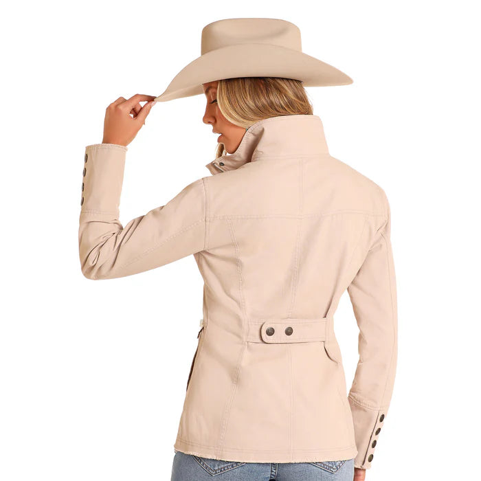 Powder River Outfitters Women's Canvas Jacket in Beige