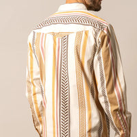 Kimes Ranch Men's L/S Double Tap Western Button Down Shirt in Natural