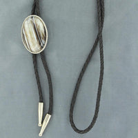 Double S Western Oval Sardonyx Bolo Tie