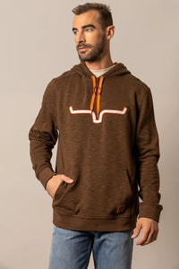 Kimes Ranch Men's Durham Hoodie in Heather Brown