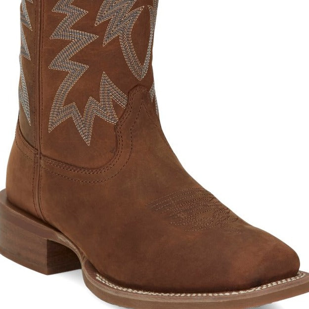 Justin Men's Big Bucks Western Boot in Brown Cowhide