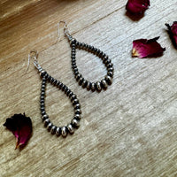 2 1/2" Sterling Silver Saucer Teardrop Earrings