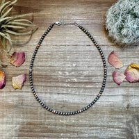 14" Sterling Silver Pearl and Red Spiny Oyster Choker