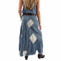 Scully Honey Creek Women's Long Patchwork Denim Skirt
