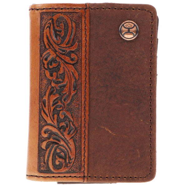 Hooey Grayson Bifold Money Clip Wallet in Brown