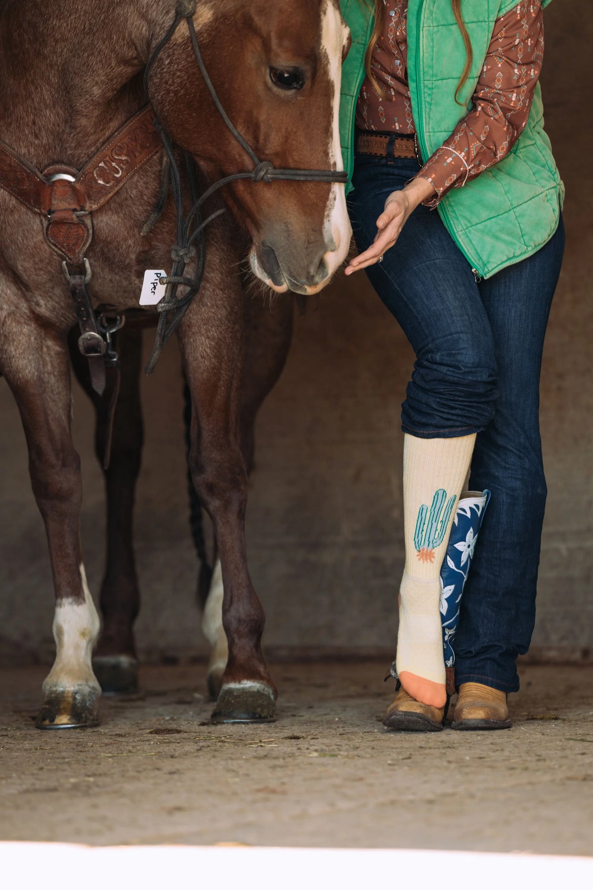 Lucky Chuck Women's Desert Spirit Cowgirl Performance Boot Socks