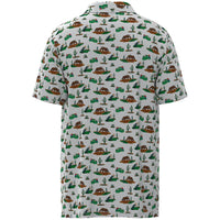 Hooey Men's "The Weekender" Short Sleeve Cowboy Golf Pattern Polo in White