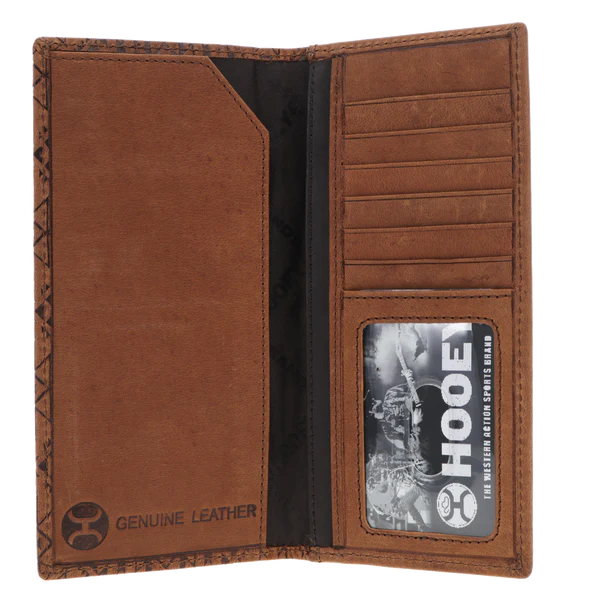 Hooey Classic "Monterey" Aztec Rodeo Wallet in Brown