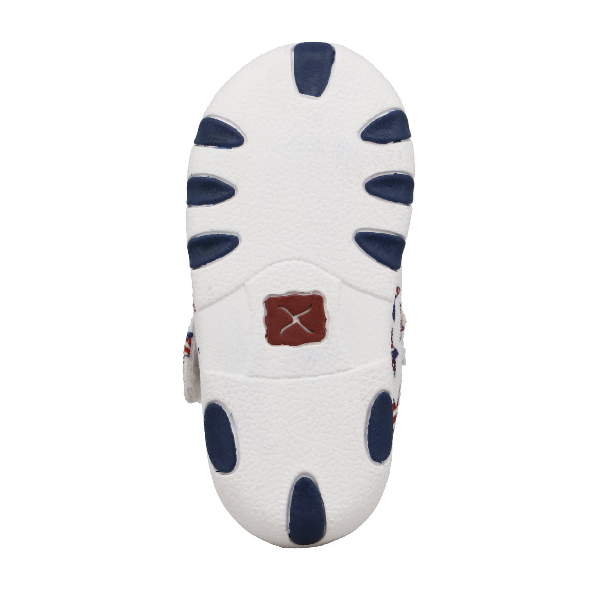 Hooey by Twisted X Infant & Toddler Allover Print Driving Moc in Red, White and Blue Star