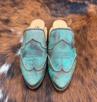 Agave Sky Women's Adaire Flat Classic Mule in Oasis Turquoise