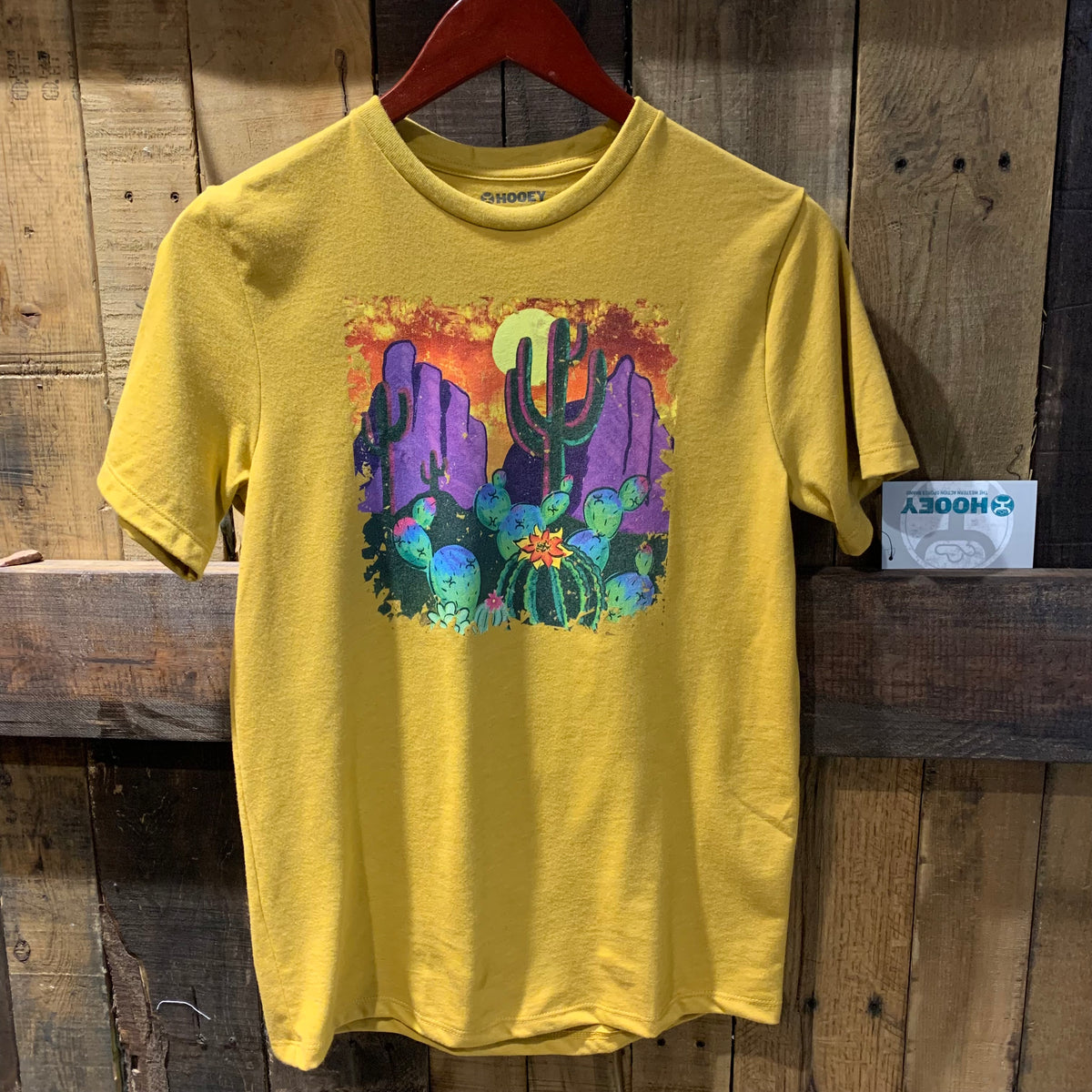 Hooey Youth Blazing Sunset Graphic Tee in Mustard Heather
